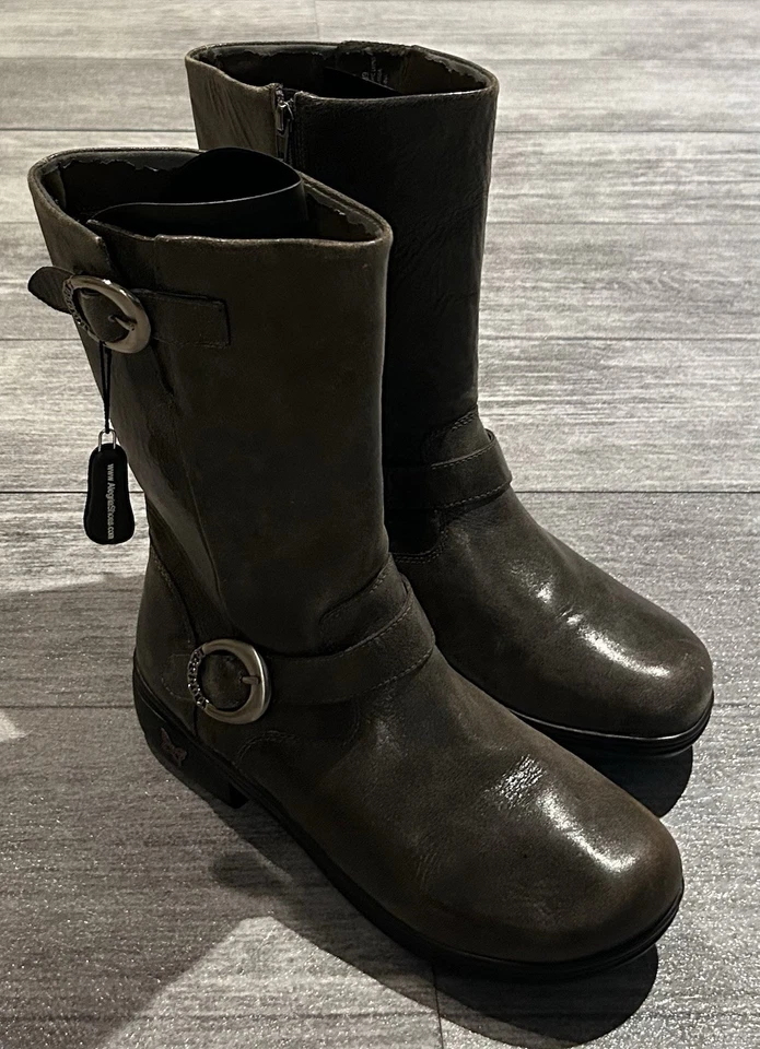 Alegria KRI-643 浓缩咖啡棕色皮革中筒靴女式 EU 39 US 9 — 第 4/4 张图片