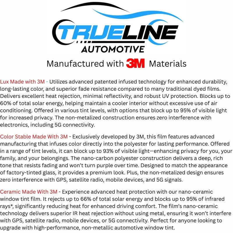 Precut Window Tint For Gmc Sonoma S15 2 Door 94-03 Stable Ceramic Made With 3M - Image 2 of 4