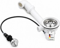 Siebkorbventil Ablaufgarnitur 114Mm Mit Raumschaffer SpüLe Ablaufventil Excenter
