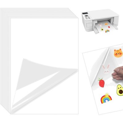 A4 Sticker Papier Transparent 20 Blatt Bedruckbare Klebefolie für Etiketten