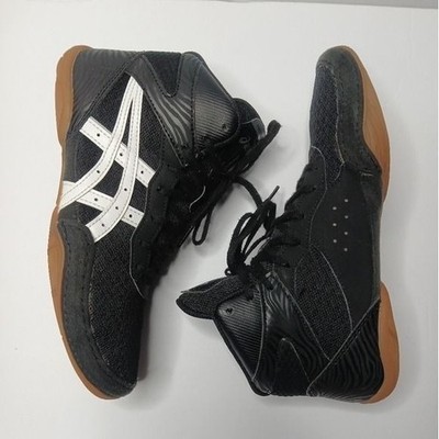 Asics Matflex 6 Wrestling Shoes Kids Size 6 Black White 1084A011 High Top