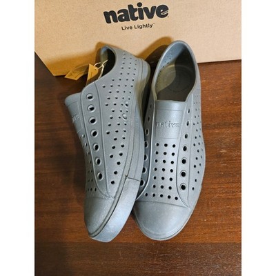 Native Jefferson Bloom Archive Unisex Size M7 W9 Full Metal Grey Slip On Shoes