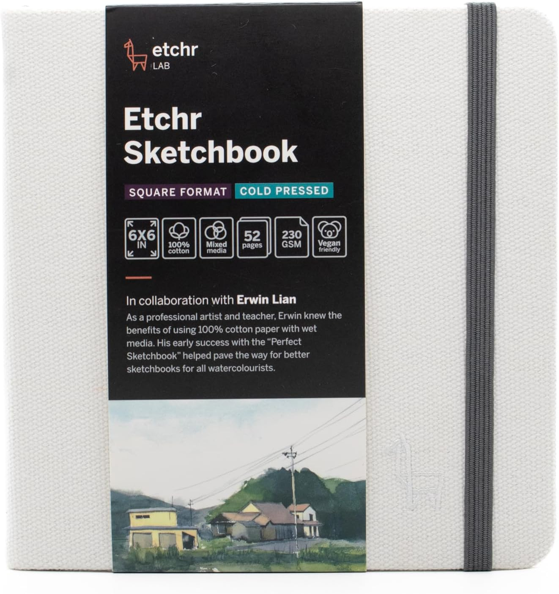 Etchr Perfect Sketchbook A4 Landscape Cold Press Sketchbook...