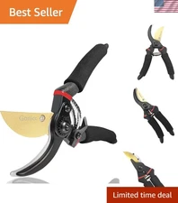 Ergonomic 8" Professional Titanium Pruning Shears - Ideal for Precision Cutting