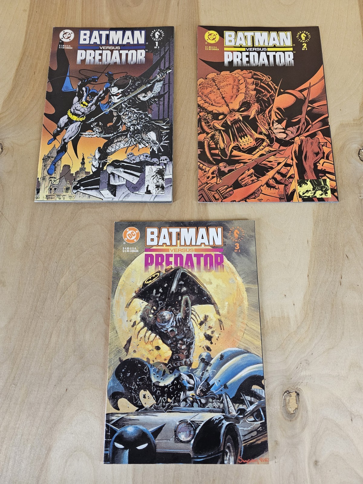 Batman vs Predator #1-3 Complete Set (1991-92) DC/Dark Horse NM