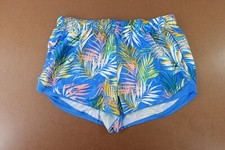 Athletic Works Women's Size XXXL 22 Blue Palms Lined Pocketed Pull On Shorts