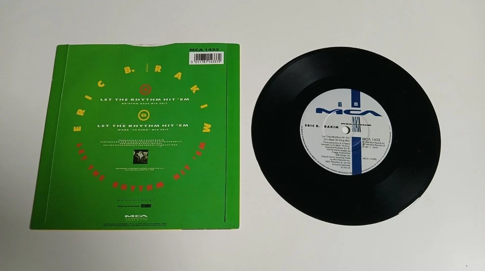 ERIC B & RAKIM LET THE RHYTHM HIT 'EM VINYL 7" SINGLE MCA UK 1990 Foto 2 de 2