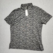 Adidas GO-TO PRT Polo Shirt IL9629 210 Black Large New Camo NWT MSRP 80 Grey