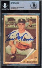 Tim McCarver Beckett BAS Signed 1962 Topps Rookie Autograph