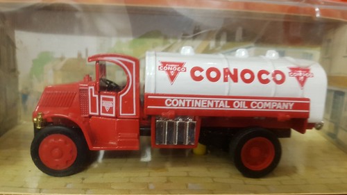MM - Matchbox Models of Yesteryear Y-23B Mack AC (1930) weiss/rot "Conoco" OVP - Bild 2 von 3
