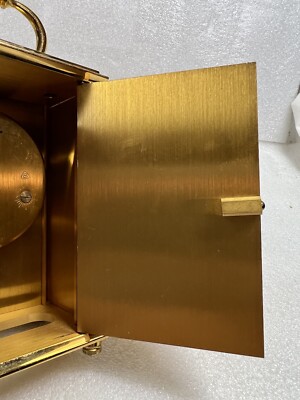 Rare Imhof Turler Swiss 8-Day Brass Carriage Painted Desk Mantle