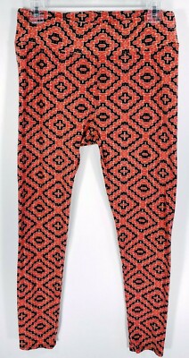 Leggings LulaRoe TC - Motif Diamants, Couleurs Violet, Vert Et Jaune Pâle - Taille 12-22