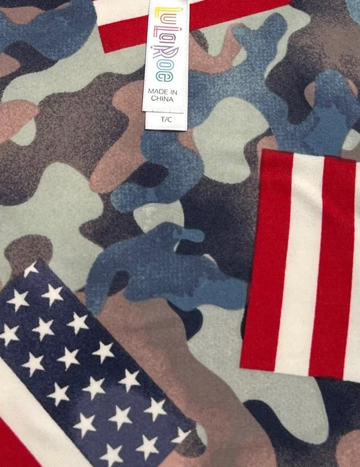 NOVA Leggings LuLaRoe TC CAMOFLAUGE Estrela EUA Militar Patriótica BANDEIRA América Julho - Imagem 3 de 4