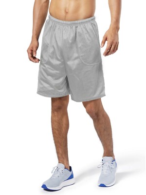 Men Mesh Shorts 2 Pockets workout Jersey pants Soft Basketball Gym Fitness Run