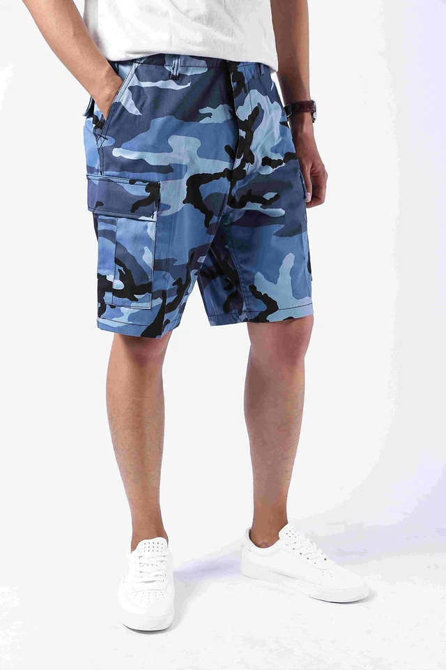 Pantalones Cortos BACKBONE Para Hombres Informales Carga Callejera Ejército Militar BDU Camuflados Foto 3 de 4