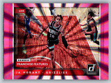 Ja Morant 2021-22 Panini Donruss Franchise Features Pink Holo Laser #4 Grizzlies