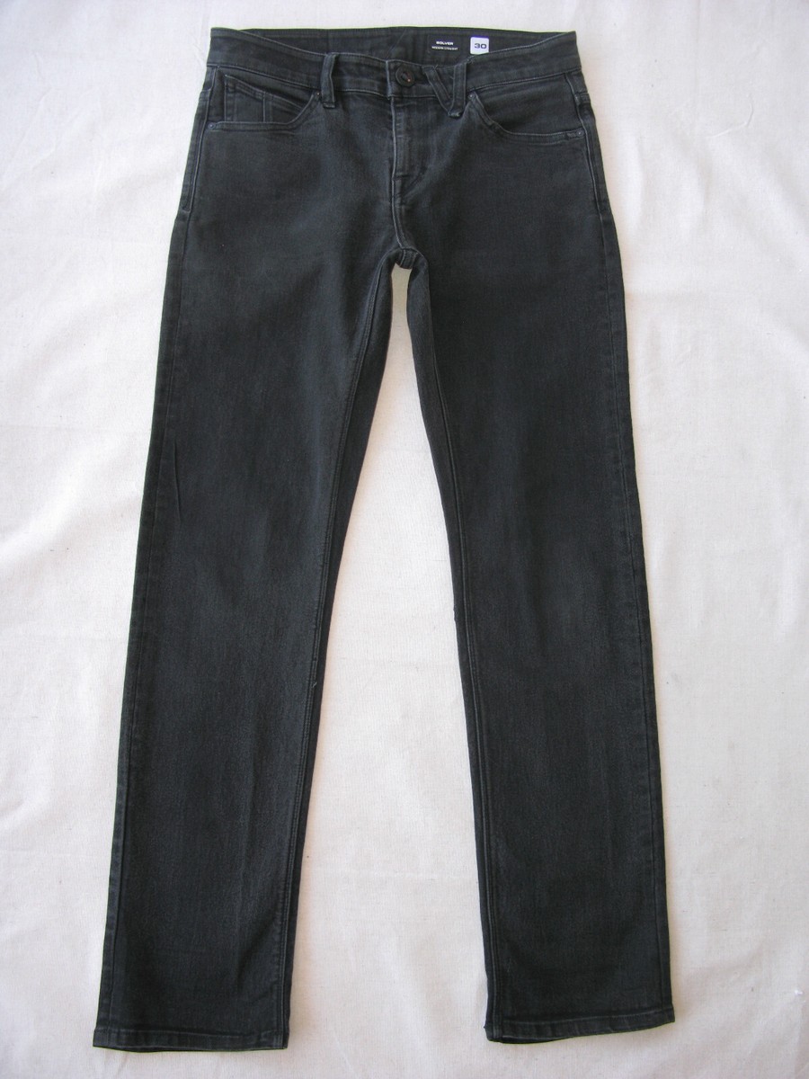 Volcom Solver Modern Straight Jeans Men Sz 30 x 31 Black