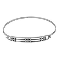 Original Mackintosh 925 Sterling Silver Bangle Lines Gift Boxed 0393 Original Mackintosh 925 Sterling Silver Bangle Lines Gift Boxed 0393