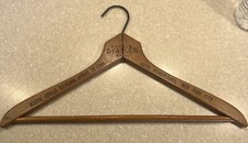 Vintage HOTEL Wooden Coathanger Statler Pennsylvania New York Boston Detroit