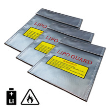✅ 3x LiPo Akku Tasche 18x22cm Ladetasche Sicherheitstasche Feuerschutz RC Bag ✅