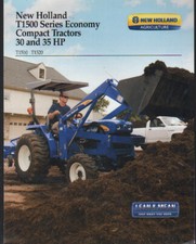 Foglietto brochure trattore compatto economico 30 e 35cv New Holland "Serie T1500"