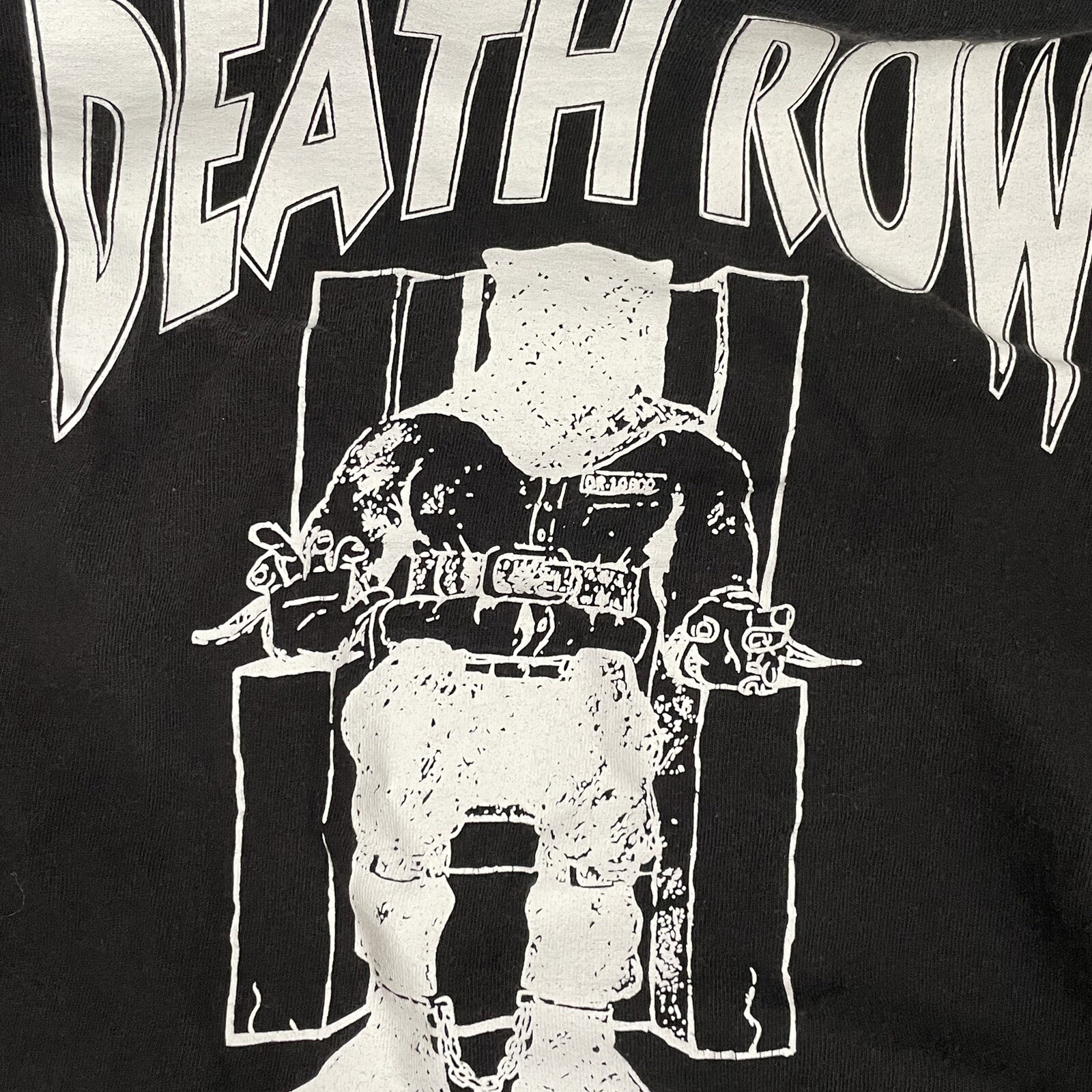 FILA T shirt Death Row Records nera cotone manica corta logo grafica uomo taglia 2X