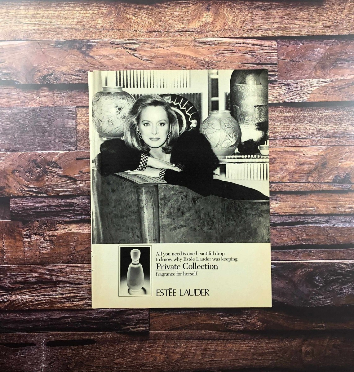 1984 Estee Lauder Private Collection Fragrance Vintage PRINT AD