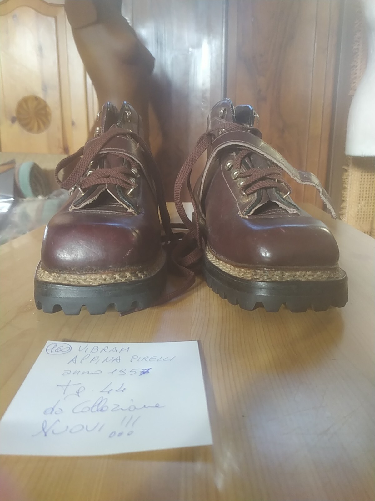 SCARPONI Militari Alpina PIRELLI Montagna/Sci/Rocciatori-1957-Orig.-NUOVI Tg.44