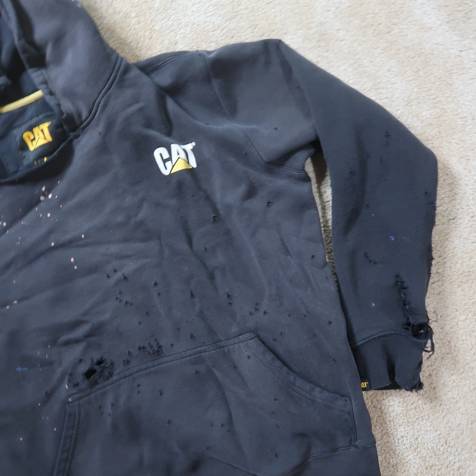 CAT Sudadera con Capucha Para Hombre Grande Sudadera con Capucha Ropa de Trabajo Desgastada Oruga Foto 3 de 4