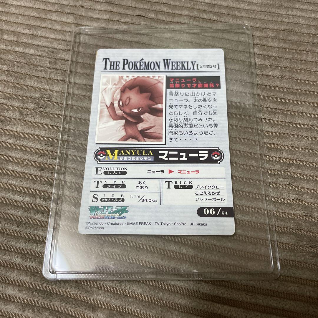 ZUKAN Carddass THE POKÉMON WEEKLY NEWS No. 06 Weavile Pokemon Card