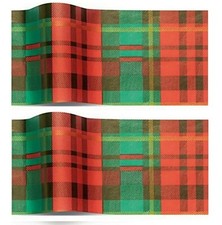 Christmas Tartan / Red Green Chequered - Tissue Paper Wrap Sheets