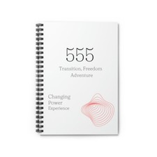 Angel number Transition Freedom Adventure 555 Spiral Notebook - Ruled Line