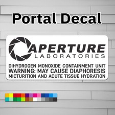 Aperture Laboratories Vinyl Decal Sticker, Car laptop window tumbler water bott
