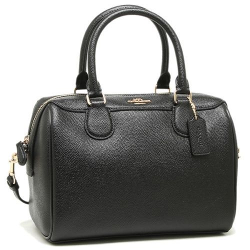 Coach F32203 Crossgrain Leather Mini Satchel Bag Black for sale