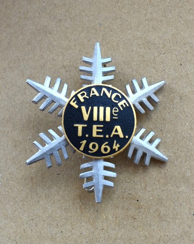 Insigne broche médaille de ski ESF SAUT DE BRONZE / vintage