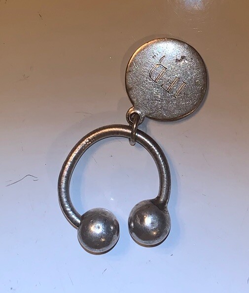 Tiffany & Co Sterling Silver Horseshoe Keychain Key Ring & Tag 925