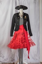 Goth Pirate Red Tutu Small Costume Steampunk Renaissance Halloween