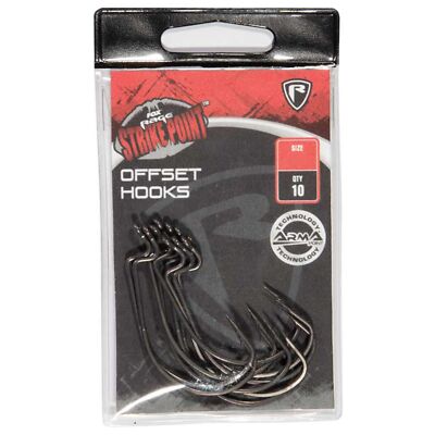 Fox Rage Strike Point Offset Hooks sz - 10 Offsethaken, Raubfischhaken, Haken  