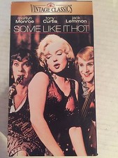 SOME LIKE IT HOT MARIYLN MONROE, TONY CURTIS VHS 1997 VINTAGE CLASSICS