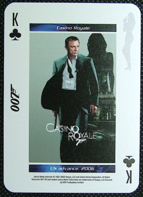 x playing card 007 Bond Movie Poster Casino Royale King of