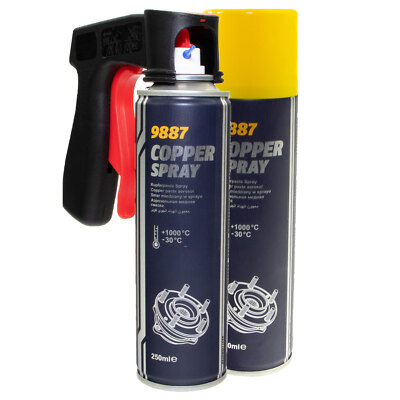 Kupferpaste 2 X 250 ml Spray Kupfer Paste Copper MANNOL 9887 mit Pistolengriff