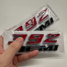 2PCS SET 392 HEMI Left & Right Badges For Side Fender Emblems 3D Raised Decals