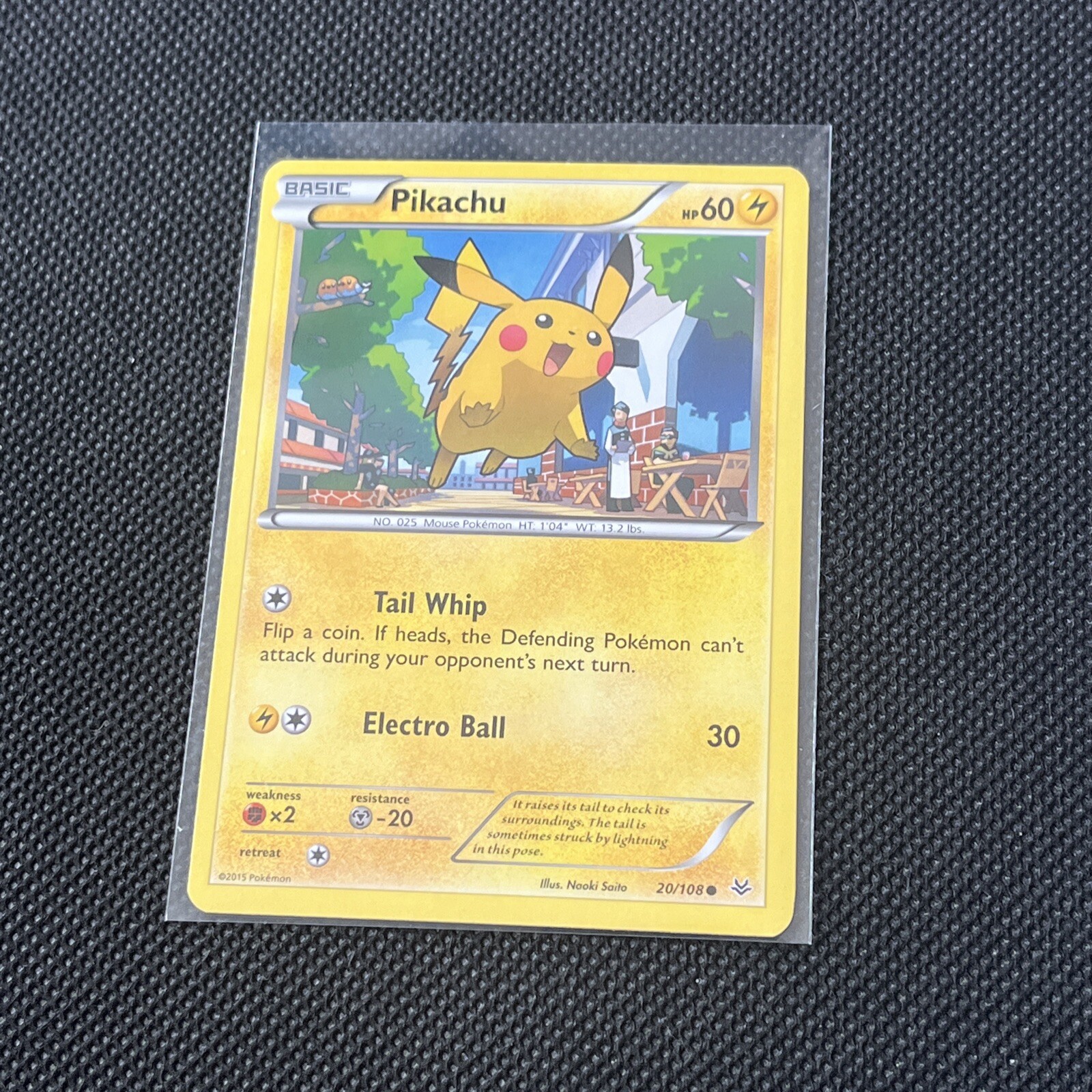Pikachu 20/108 Roaring Skies XY 2015 Pokemon TCG Card NM-Mint