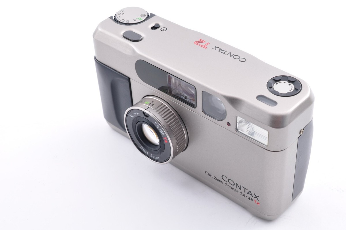 Near Mint Contax T2 Date Back Titan Silver Film Camera from