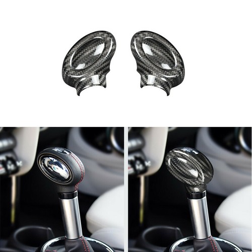 Real Carbon Fiber Gear Shift Knob Cover Trim For Mini Cooper F54 F55 F56 F57 F60 - Foto 1 di 10