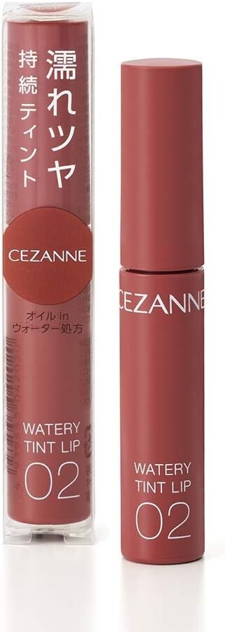 New Cezanne Watery Tint Lip 02 Coral Red Long Lasting Lipstick | eBay