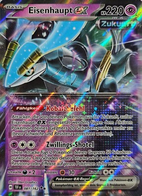 Pokemon Karte Eisenhaupt ex 081/162 Gewalten der Zeit Near Mint | Deutsch