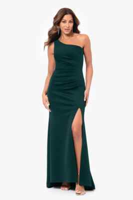 Xscape Hunter Green Alora One-Shoulder Scuba Crepe Gown Size 4 $249 | eBay Xscape Hunter Green Alora One-Shoulder Scuba Crepe Gown Size 4 $249 | eBay