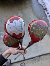 Spalding Model 40 Persimmon Woods 1, 3, 4 Wood ; 3 Golf Clubs