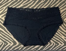 2023 Aerie True Black Lace Boybrief REAL GOOD Underwear Size Large P65